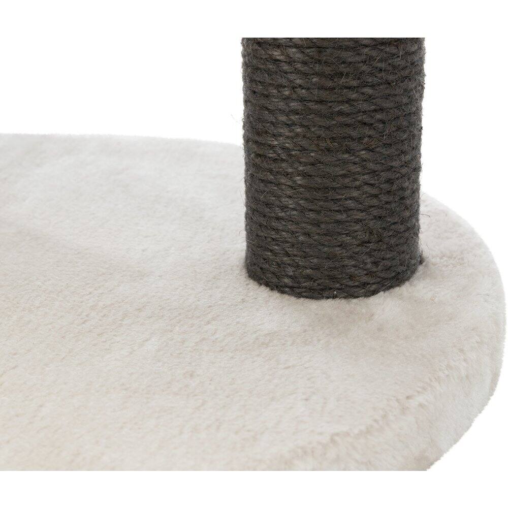 Alt View 1. TRIXIE - Moriles Plush & Sisal 3-Level Cat Tree with Scratching Posts & Condo - Light Gray.