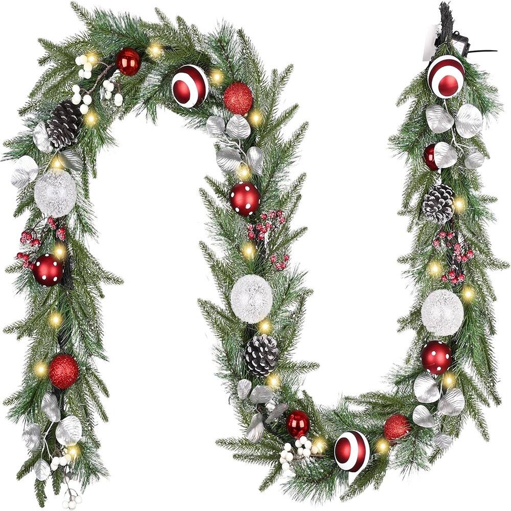 Color: Red/White Size: 9 feet