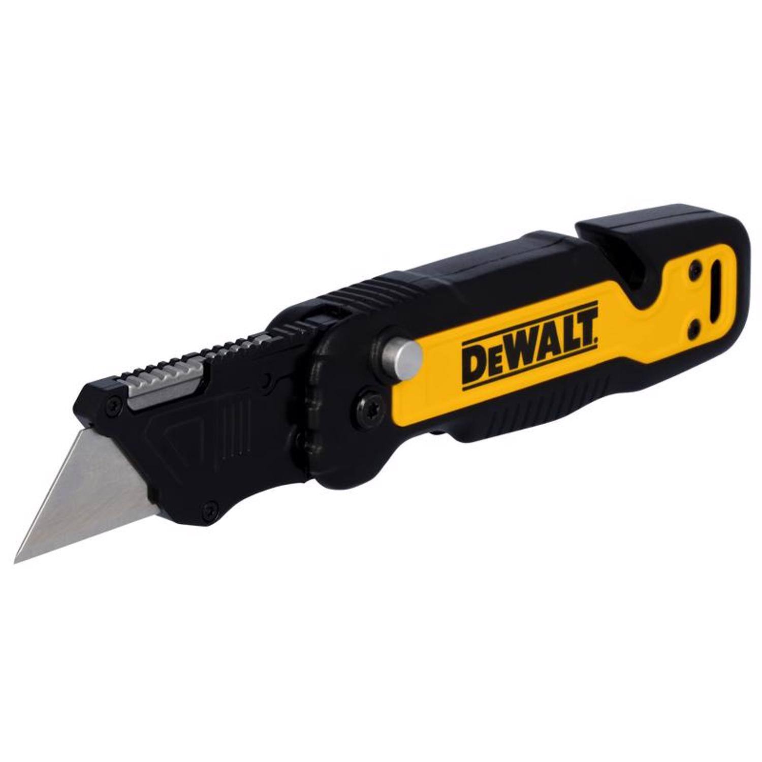 Angle. Dewalt - DeWalt Press and Flip Compact Utility Knife Black/Yellow 1 pc.