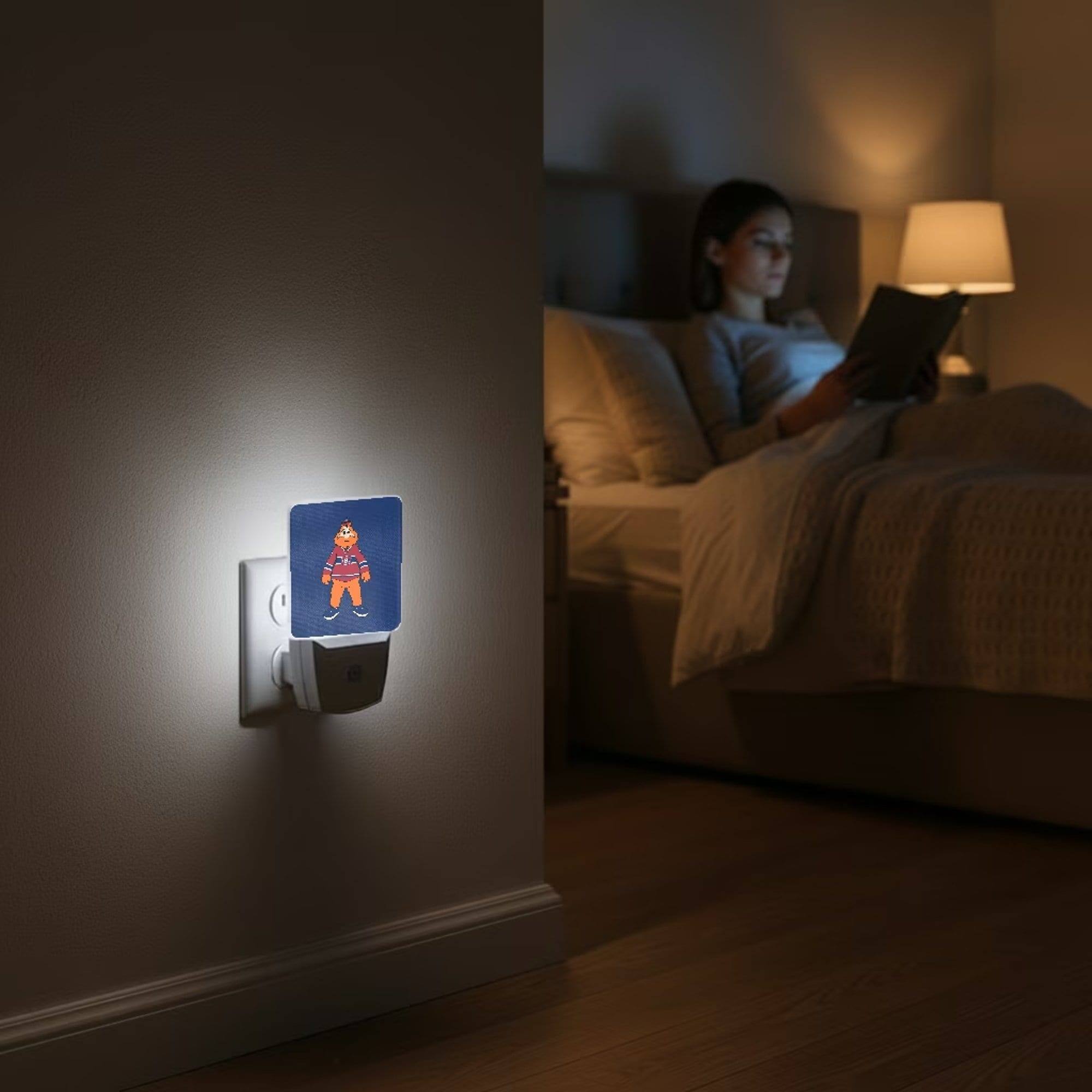 Alt View 3. Keyscaper - Montreal Canadiens 2-Pack Solid Design Mascot Nightlight Set - White.