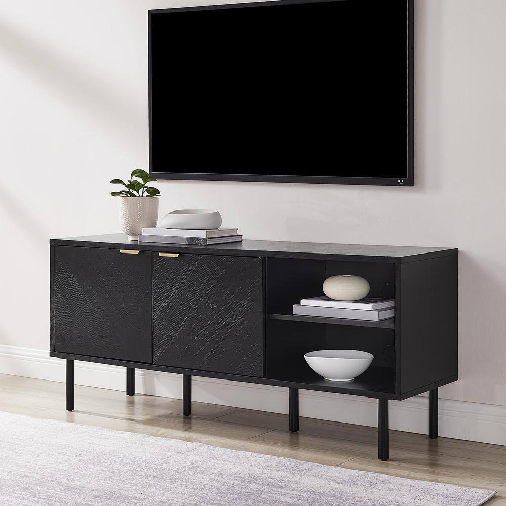 Alt View 7. Crosley Furniture - Brody Record Storage Sideboard - Black.