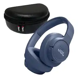 JBL - Tune 770NC Wireless Over Ear Noise Cancelling Headphone with gSport Case - Blue
