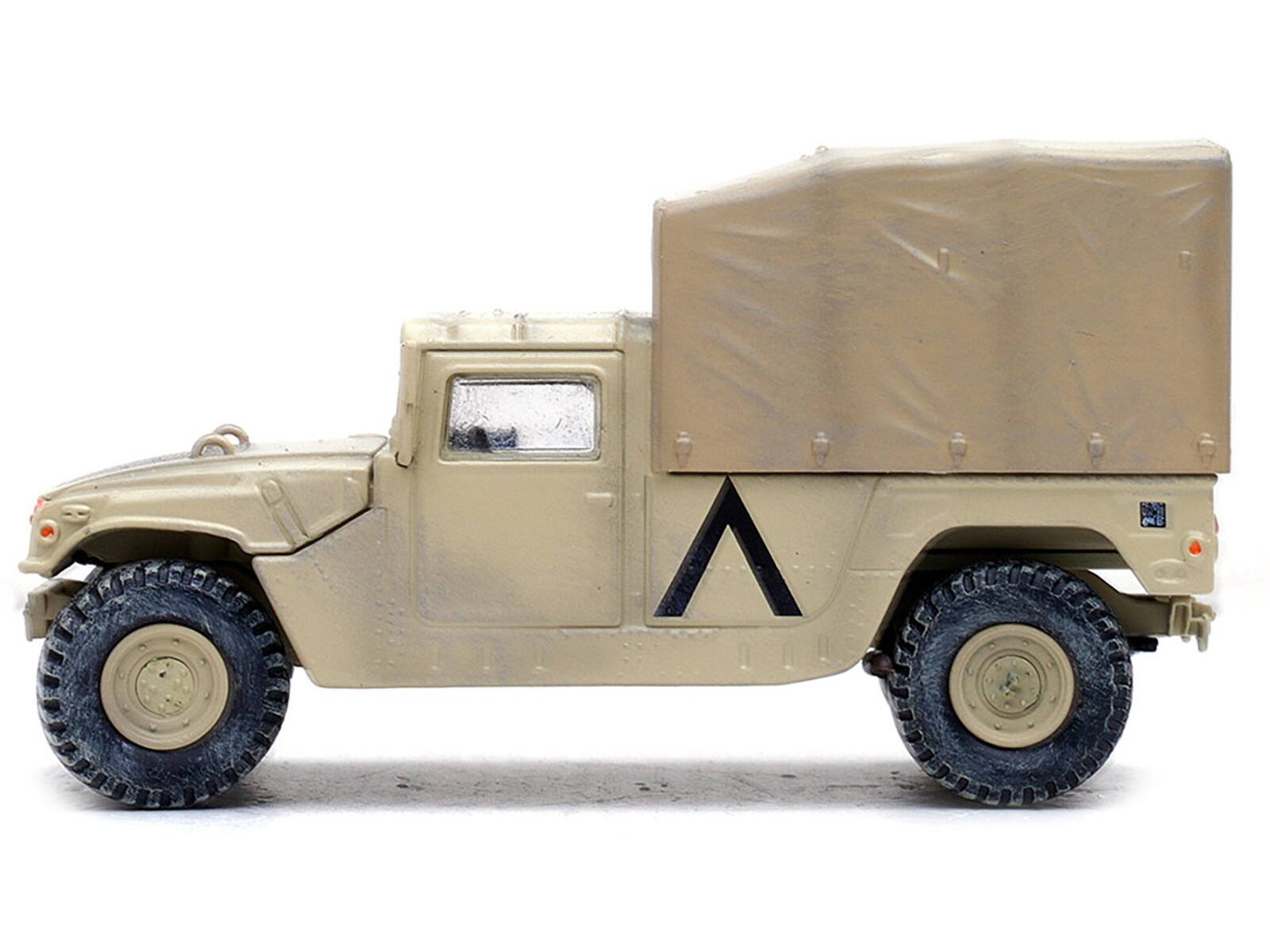 Angle. Panzerkampf - M998 HMMWV 1st Battalion 37th Armored Reg 3rd Combat Brigade 1st Armored Division Gulf War 1991 Military Miniature 1/64 - Brown.