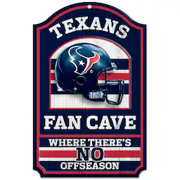 11'' x 17'' Fan Cave Antique Inspired Wood Sign