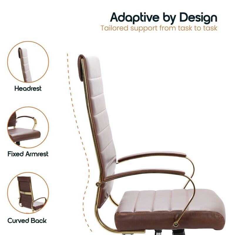 Adaptive by Design  
Tailored support from task to task  

- Headrest  
- Fixed Armrest  
- Curved Back