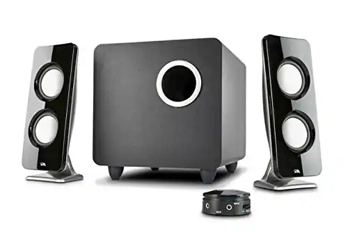 Front. Cyber Acoustics - Curve.Immersion 2.1 Speaker System with Control Pod - Black.