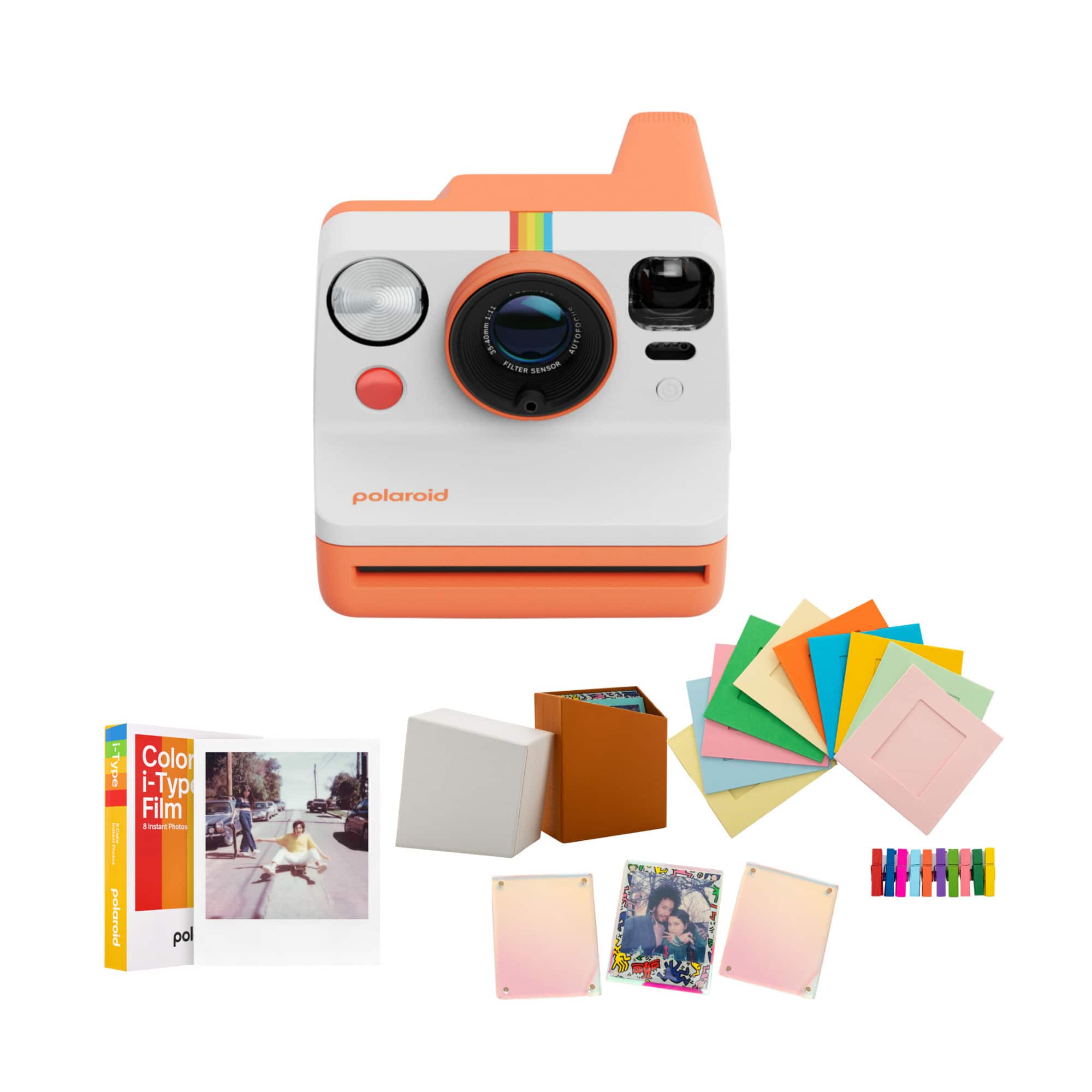Polaroid - Now Generation 3 Analog Instant Camera with Color Film Bundle - Coral