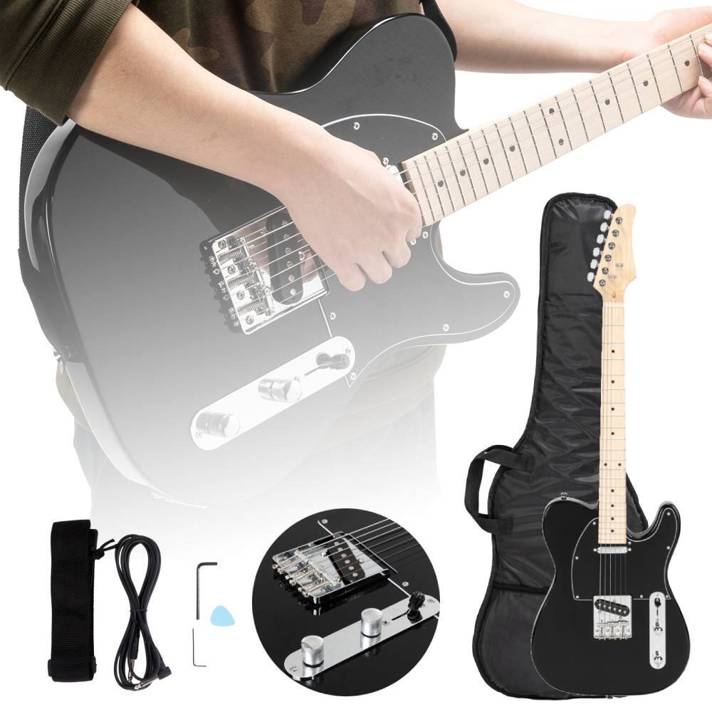 Front. Winado - 39" GTL Electric Guitar for Music Lover, SS Pickups Maple Fingerboard with Accessories Pack Guitar Bag.