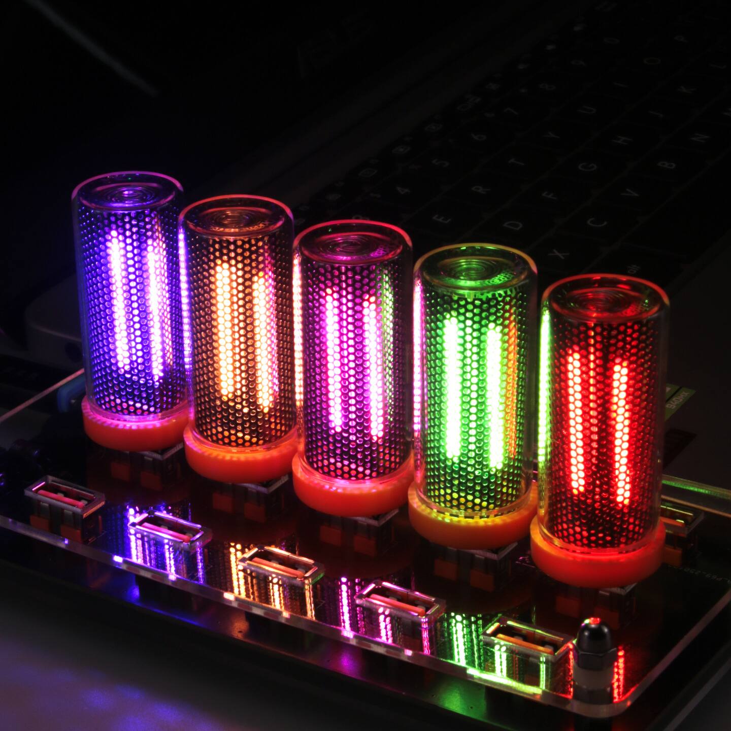 Alt View 3. YONWAY - USB Car LED Atmosphere Light, Touch Control Bulb, Bedroom Mood Lighting, Portable Glass Lamp for Vehicle, Bedroom.