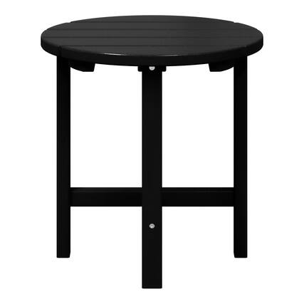 Front. WestinTrends - WestinTrends Dylan Adirondack Round Outdoor Side Table - Black.