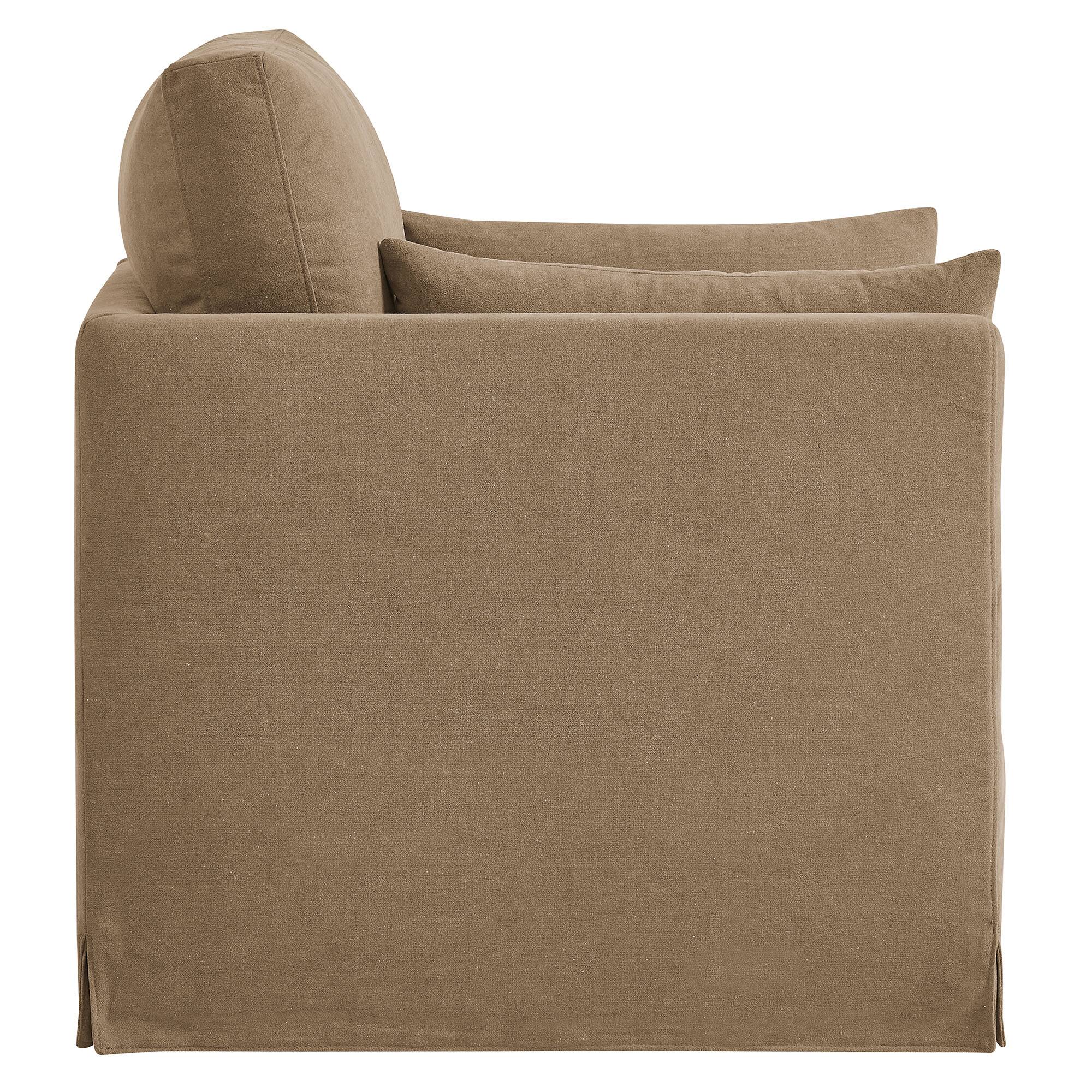Alt View 2. Modway - Wellfleet Slipcovered Linen-Blend Armchair by Modway - Almond.