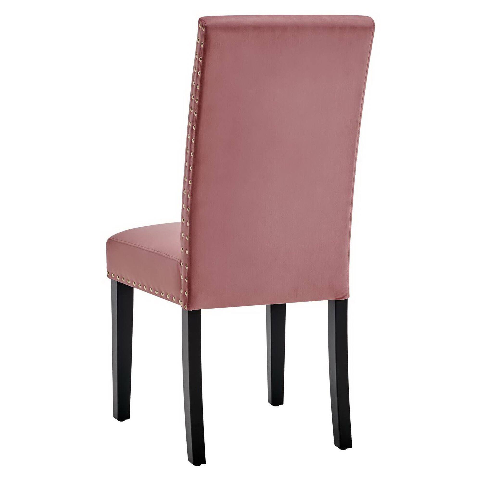 Alt View 4. Modway - Parcel Performance Velvet Dining Side Chairs Set of 2 by Modway - Dusty Rose.