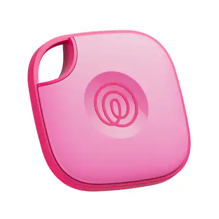 Front. Tile by Life360 - Life360 Tile Bluetooth Tracker, Keys Finder and Item Locator. iOS and Android Compatible. 1-Pack - Pink Punch.