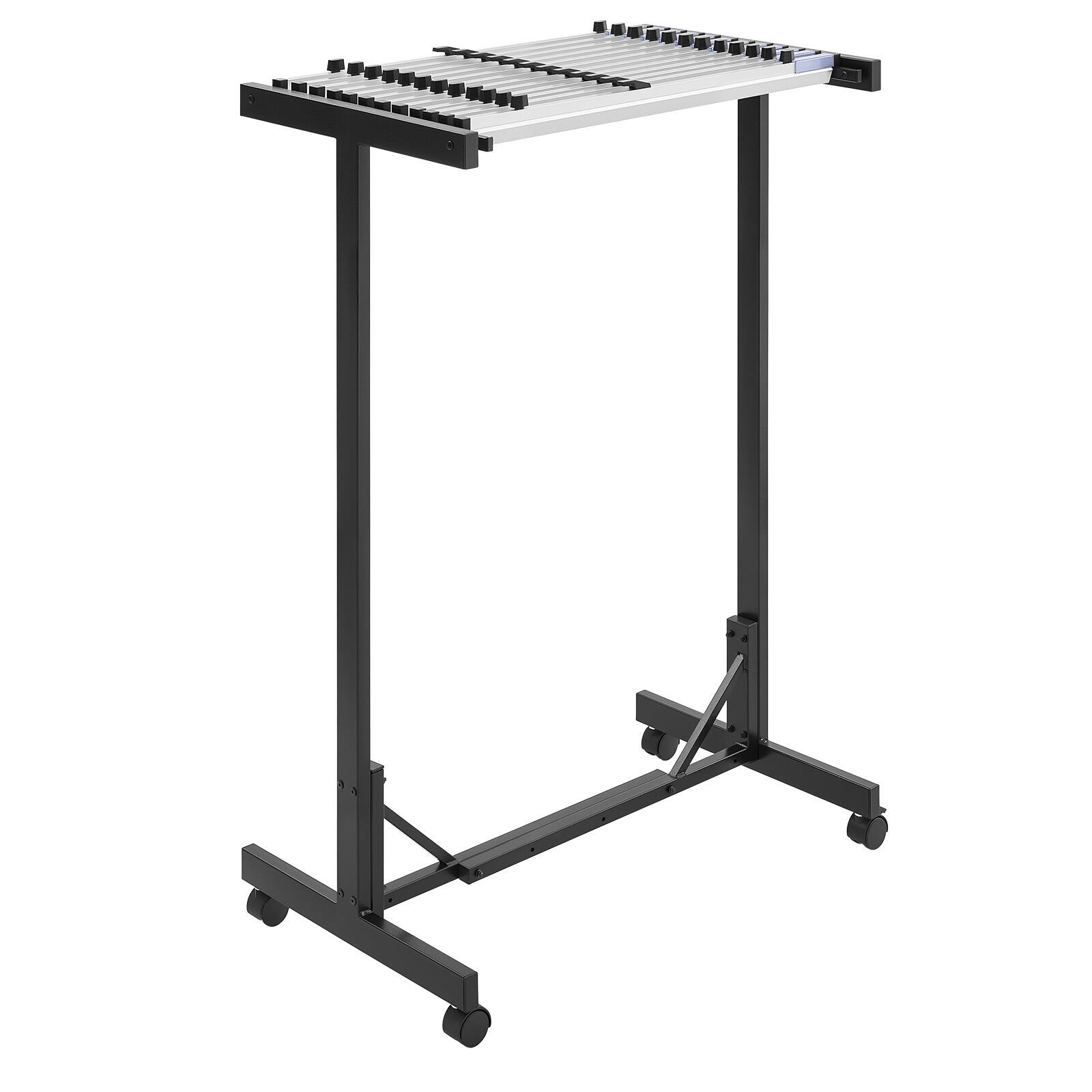 Alt View 5. VEVOR - Blueprint Storage Rack, Steel, Mobile Adjustable Blueprint Holder with 12 Pack of 30 Inch Aluminum Clamps, Wheels - Black.