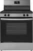 Front. Insignia™ - 30 in. Wide 4 Elements 5.3 Cu. Ft. Freestanding Electric Range with Dual-Size Burner and Storage Drawer - Stainless Steel.