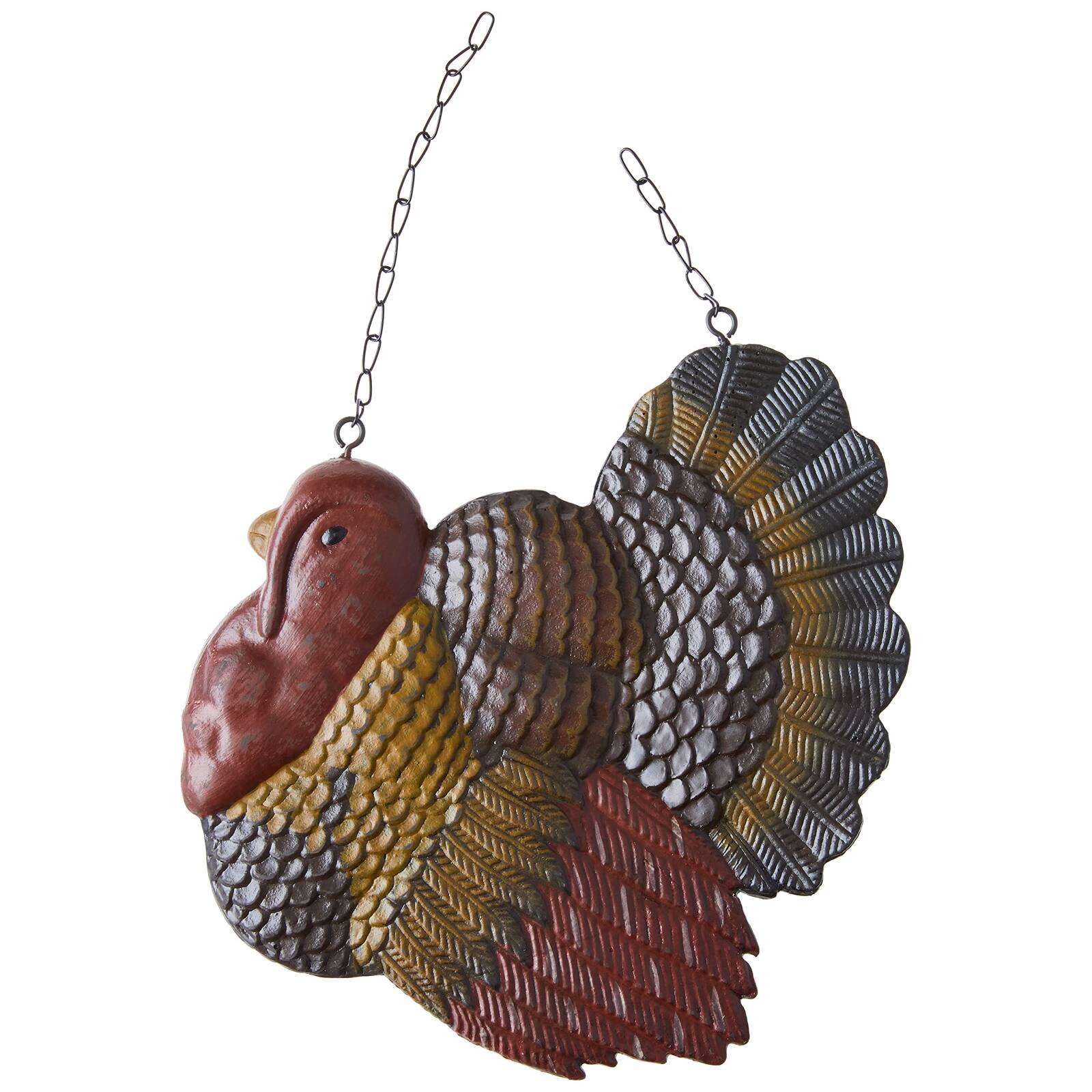 Angle. K&K Interiors - K&K Interiors Turkey Thanksgiving Arrow Replacement Hanging Sign 14 inch - Arrow Sold Separately - Brown.