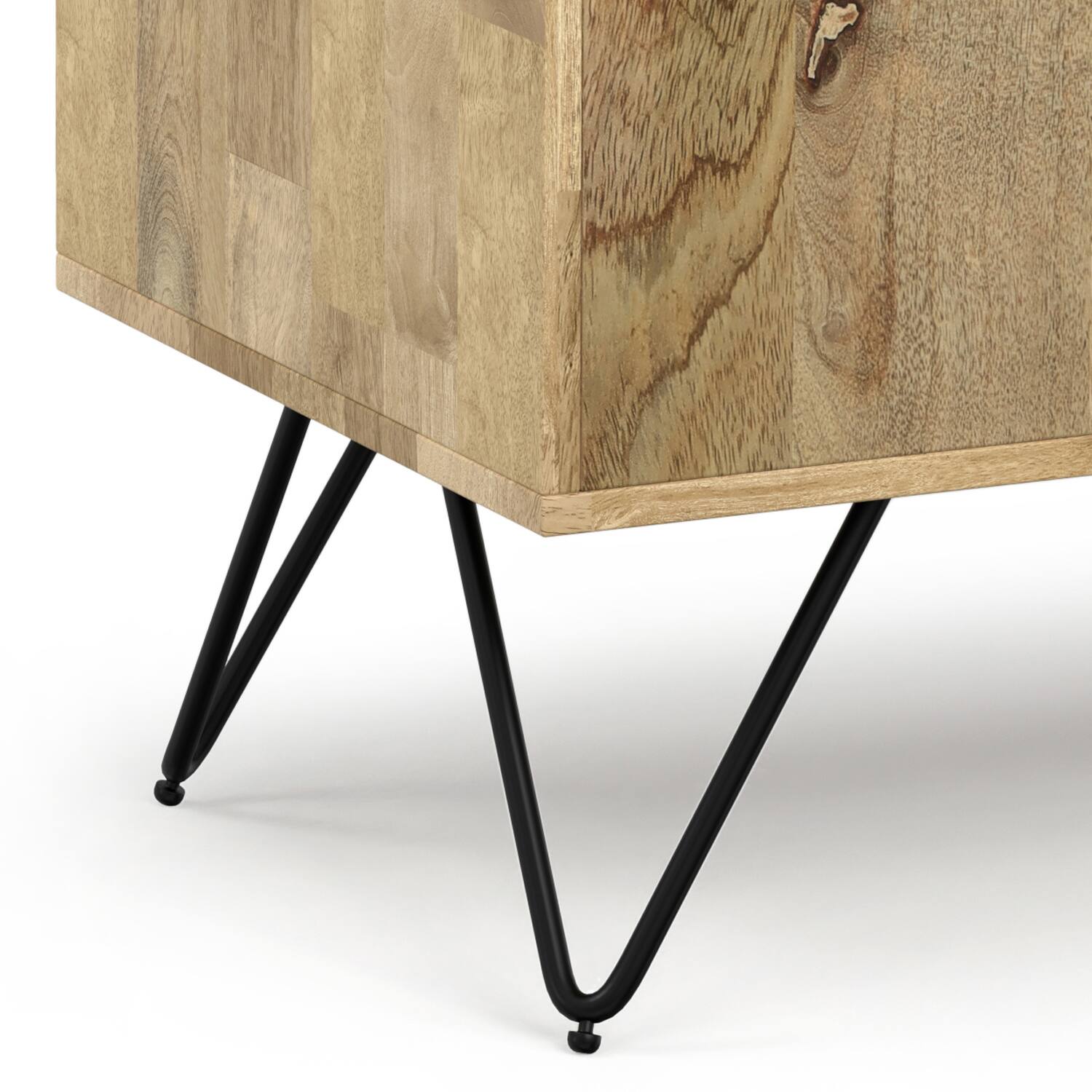 Alt View 8. Simpli Home - Hunter Solid Mango 39 inch Storage Cabinet in Natural Color (Set of 2) - Natural.