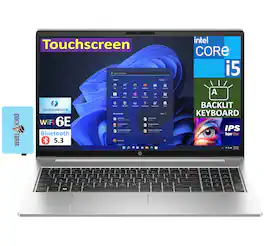 HP - Probook 450 G10 Laptop 15.6 FHD (Intel i5-1335U, 64GB DDR4, 2TB PCIe SSD, Intel UHD, Win 11 Pro) w/USB Hub - Pike Silver Aluminum