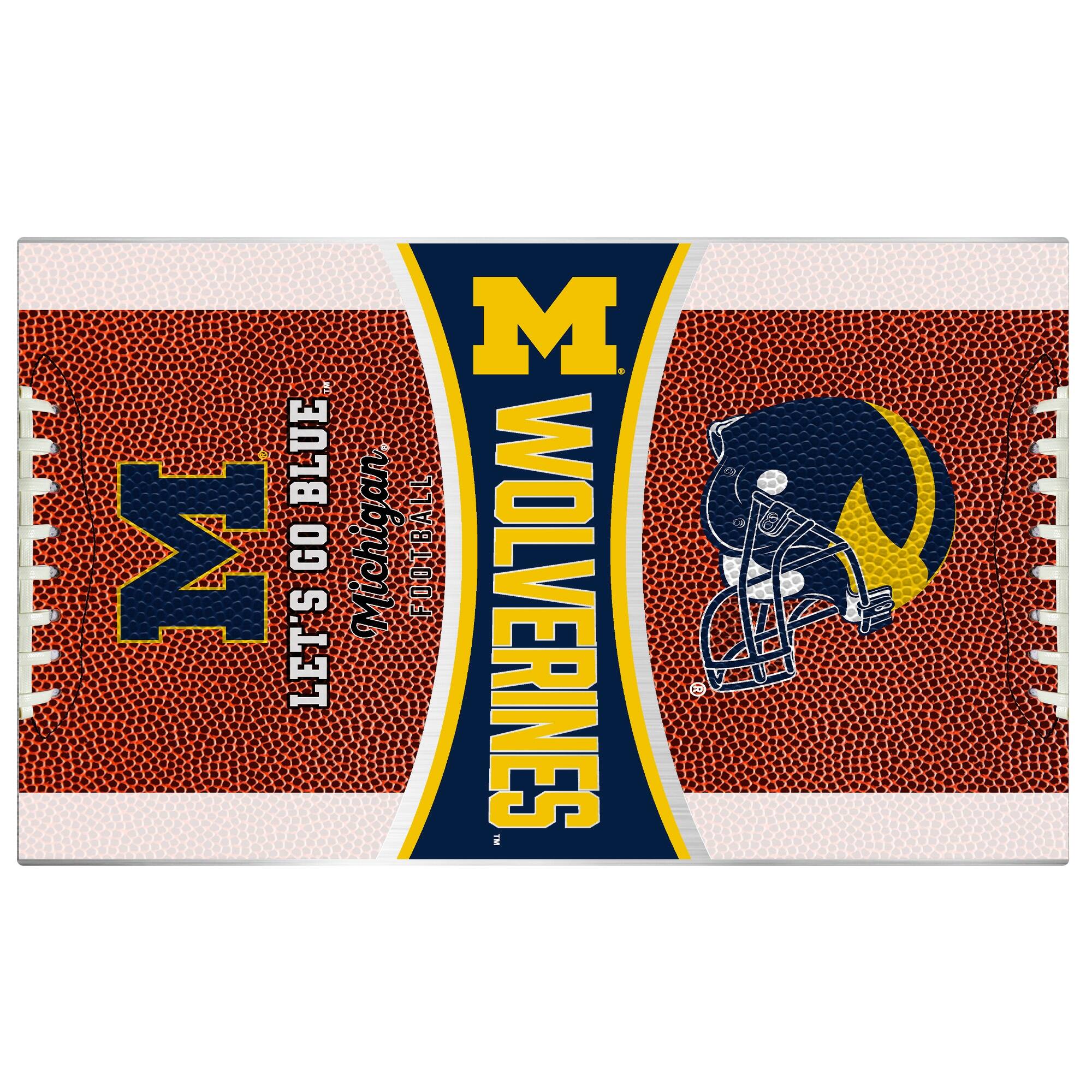 M BLUE M GO Michigan FOOTBALL WOLVERINES LET'S GO MICHIGAN FOOTBALL