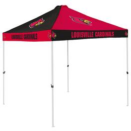 Logo Brands - Louisville Cardinals 9' x 9' Checkerboard Canopy Tent - Multicolor
