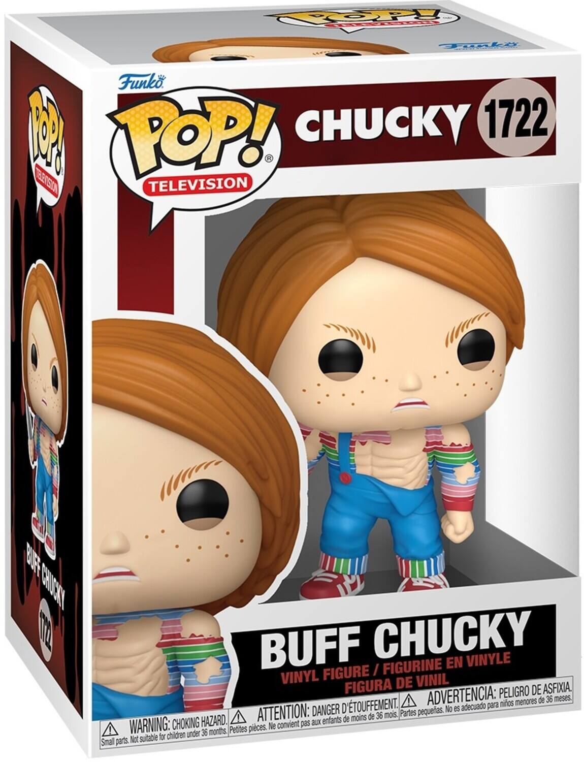 PO POP! TRELITT Tiny 25 Funko A TOP! CHUCKY 1722 TEETSION TELEVISION B SHUCHNY T2 BUFF CHUCKY VINYLE FIGURINE EN FIGURE / VINYL DE VINIL FIGURA PELIGRO DE ASFIXIA. D'TOUFFEMENT. ADVERTENCIA: niños menores de 36 meses. DANGER No es adecuado para ATTENTION: de 36 mois Partes pequeñas. HAZARD. enfants de moins WARNING: CHOKING Ne convient pas aux 36 months Small parts. Not suitable for children under 36 months.

BUFF CHUCKY  
VINYL FIGURE / FIGURINE EN VINYLE  
FIGURA DE VINIL  
WARNING: CHOKING HAZARD. Small parts. Not suitable for children under 36 months.  
ATTENTION: DANGER D'ÉTOUFFEMENT. Petites pièces. Ne convient pas aux enfants de moins de 36 mois.  
ADVERTENCIA: PELIGRO DE ASFIXIA. Partes pequeñas. No es adecuado para niños menores de 36 meses.