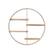 Alt View Zoom 11. Linon Home Décor - Dormody Round 4-Shelf Wall Storage - Gold.