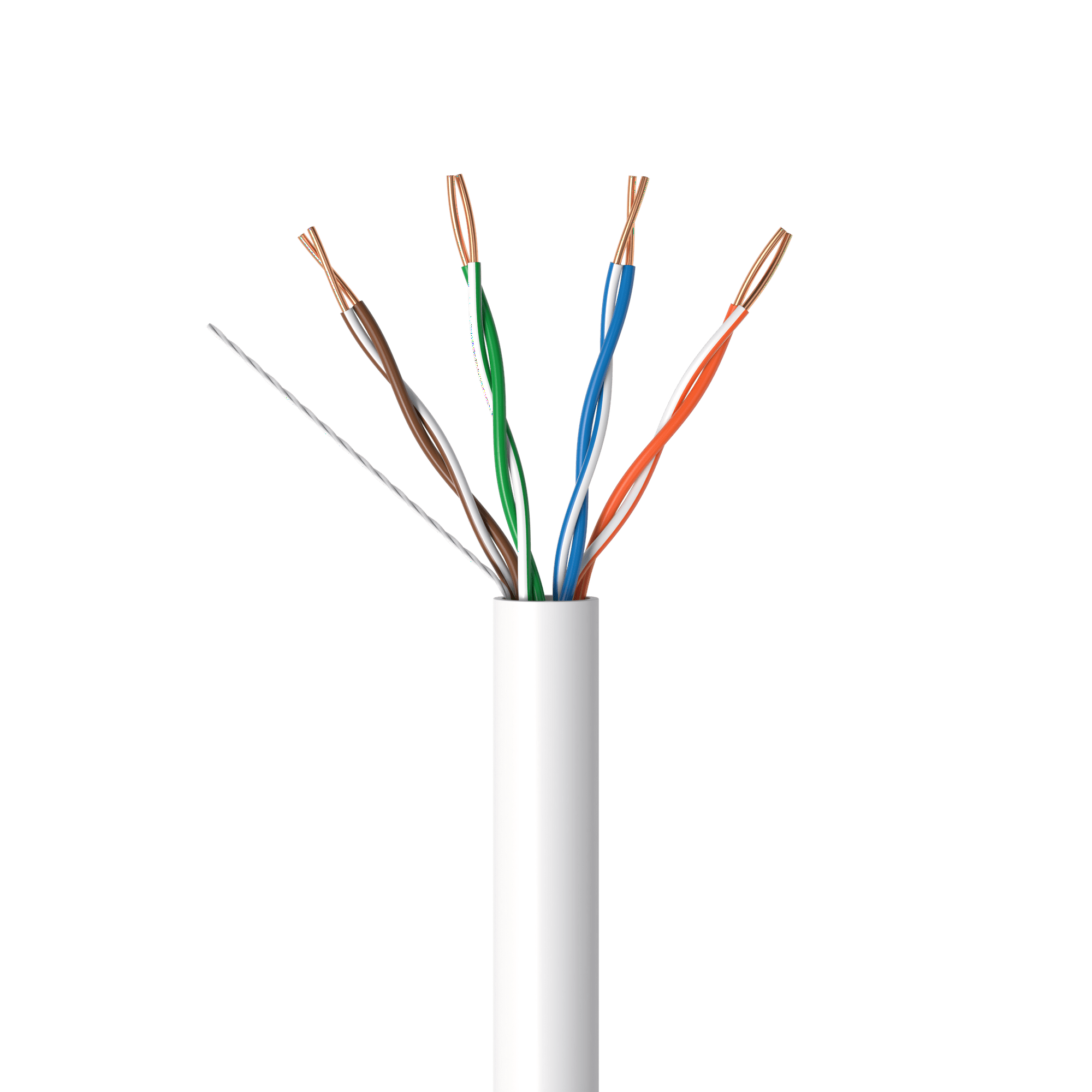 Back. Cables Direct Online - Cat5e Plenum Ethernet Cable 1000ft Bulk LAN Network Wire 24AWG CCA 1Gbps CMP Rated for Structured Cabling White - White.