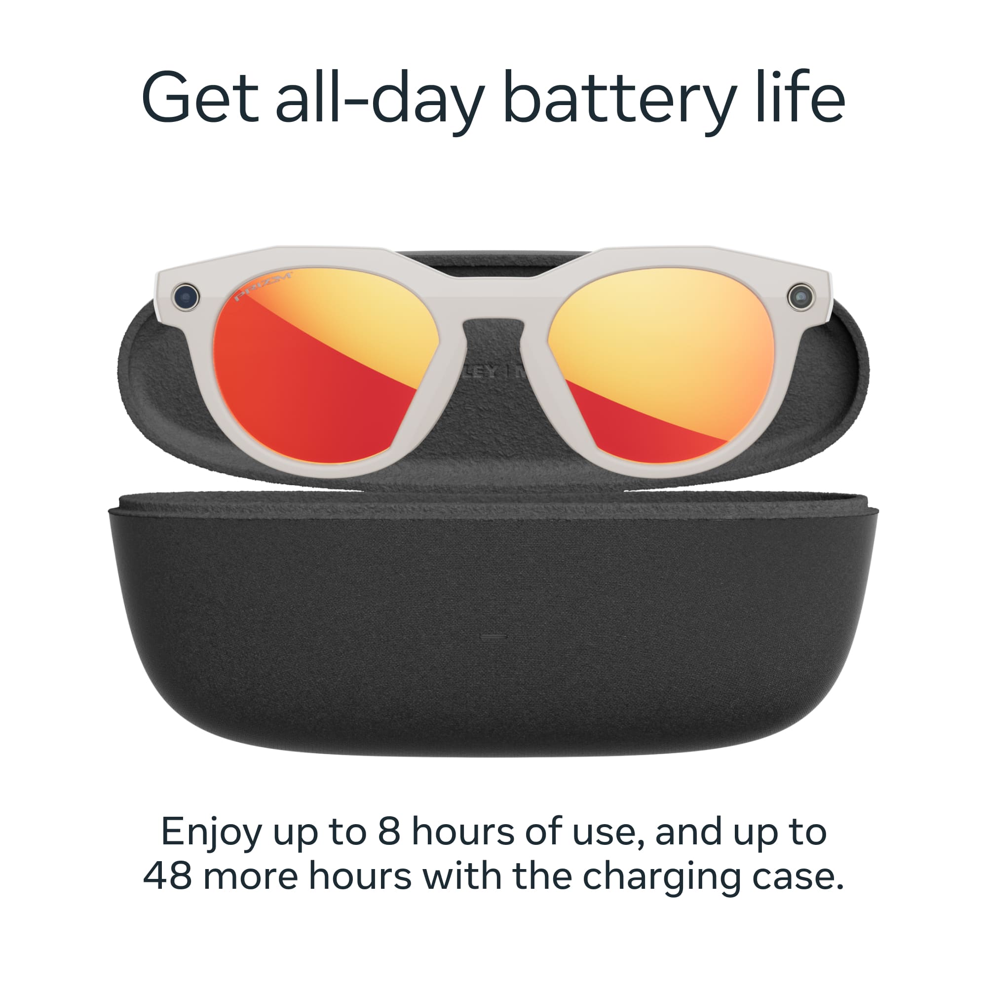 Get all-day battery life
Enjoy up to 8 hours of use, and up to 48 more hours with the charging case.