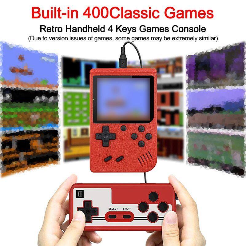 Built-in 400 Classic Games  
Retro Handheld 4 Keys Games Console  
(Due to version issues of games, some games may be extremely similar)