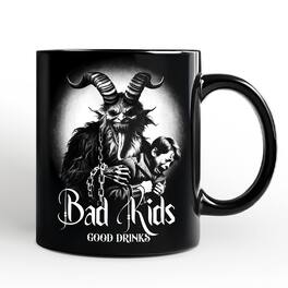 OrnamentallyYou - Krampus Spooky Portrait Mug Horror Villain Theme Halloween Gift - Black