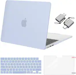mosiso - Case for MacBook Air 13 inch M5 M4 M3 M2 A3449 A3240 A3113 A2681 (2022-2026) - Pastel Blue