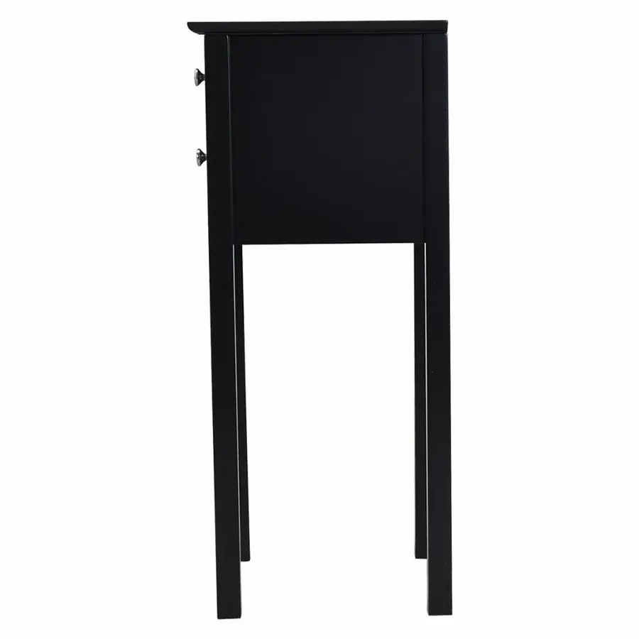 Alt View 21. Costway - Side Table End Accent Table Night Stand with  2 Drawers Furniture - Black.