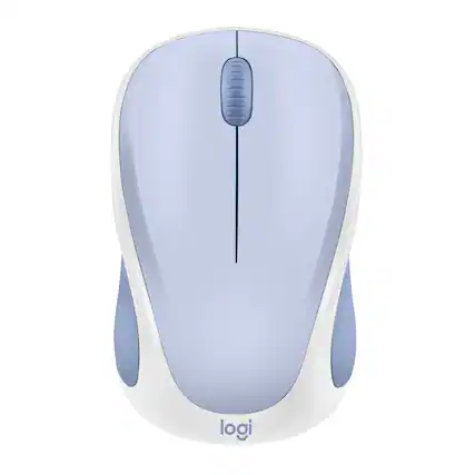 Front. Logitech - Design Mouse Limited Edition Wireless Optical 3-button Mouse with Broad Compatibility - Light Lilac.