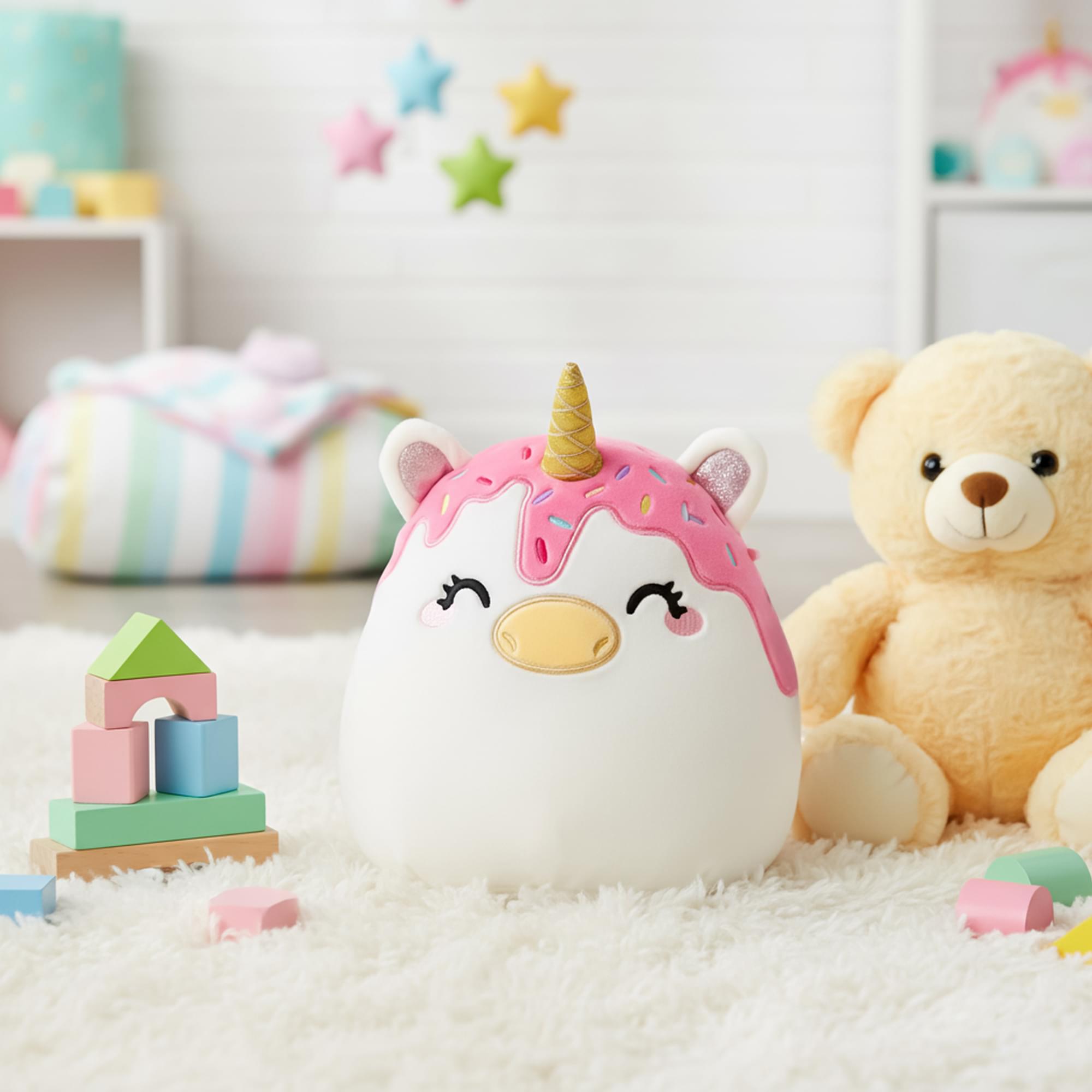 Alt View 3. Kellytoy - Squishmallows 8 Inch Plush | Dawna The Unicorn - White.