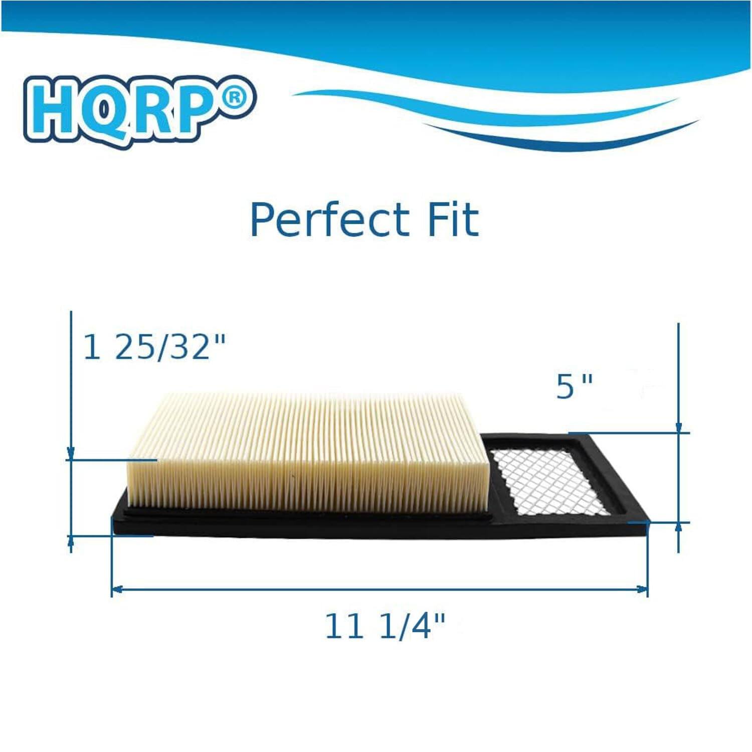 HQRP® Perfect Fit  
1 25/32"  
5"  
11 1/4"