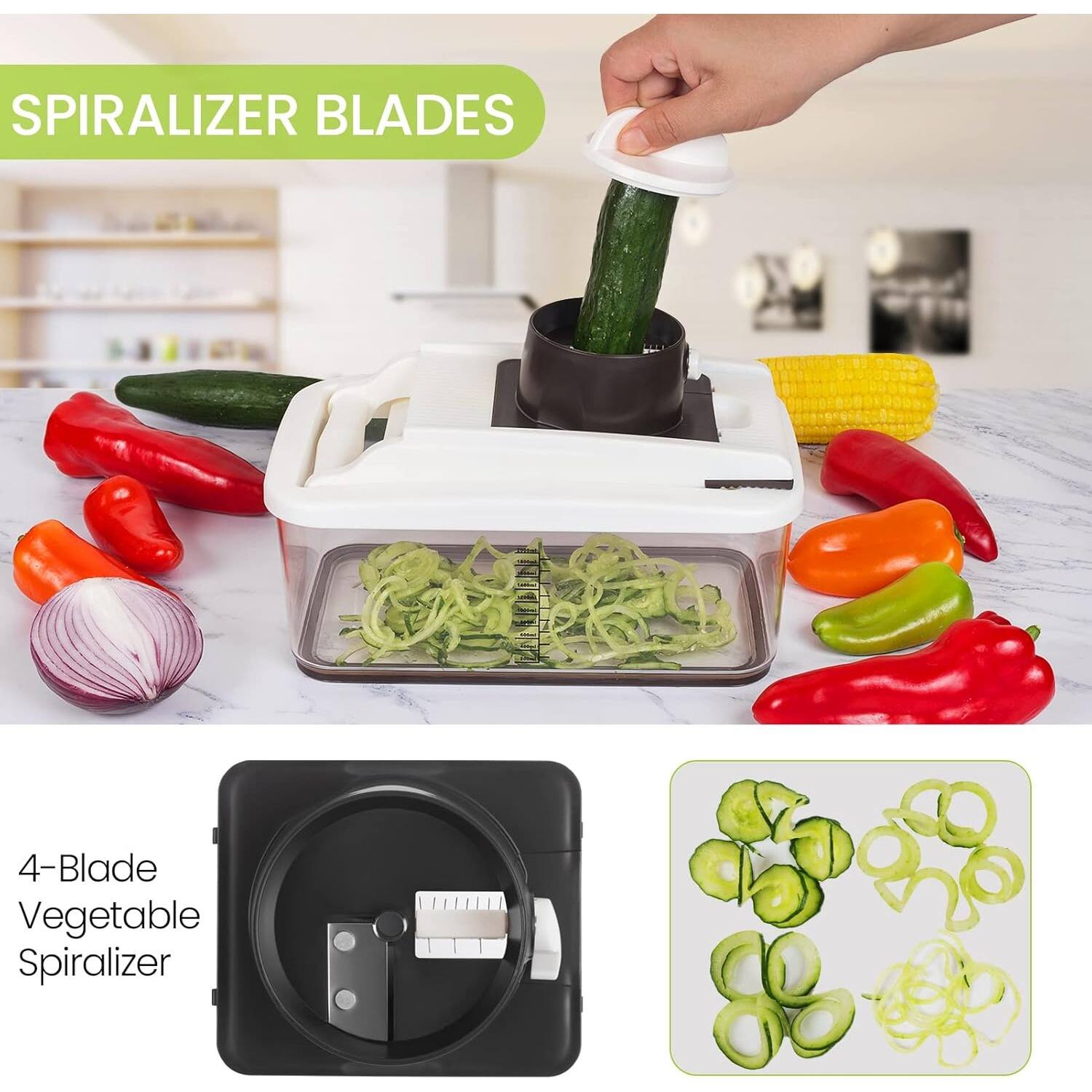 SPIRALIZER BLADES

4-Blade Vegetable Spiralizer