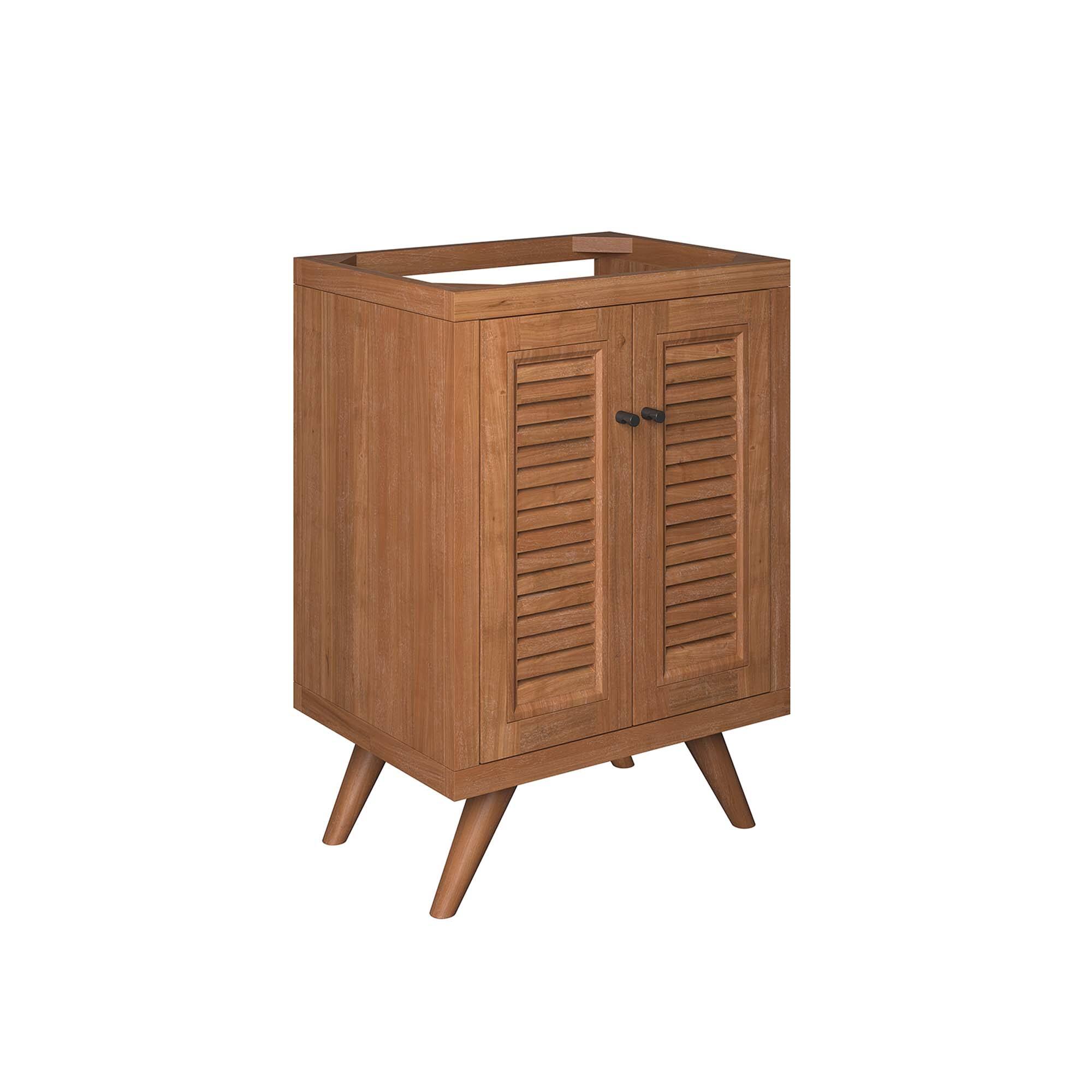 Angle. Modway - Birdie Bathroom Cabinet Basin Not Included - Natural.