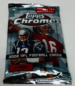 2002 Topps Chrome Football 4-Card Pack