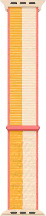 Front. Apple - Apple Watch Band - Sport Loop (41mm) - Maize/White - Regular - Yellow.