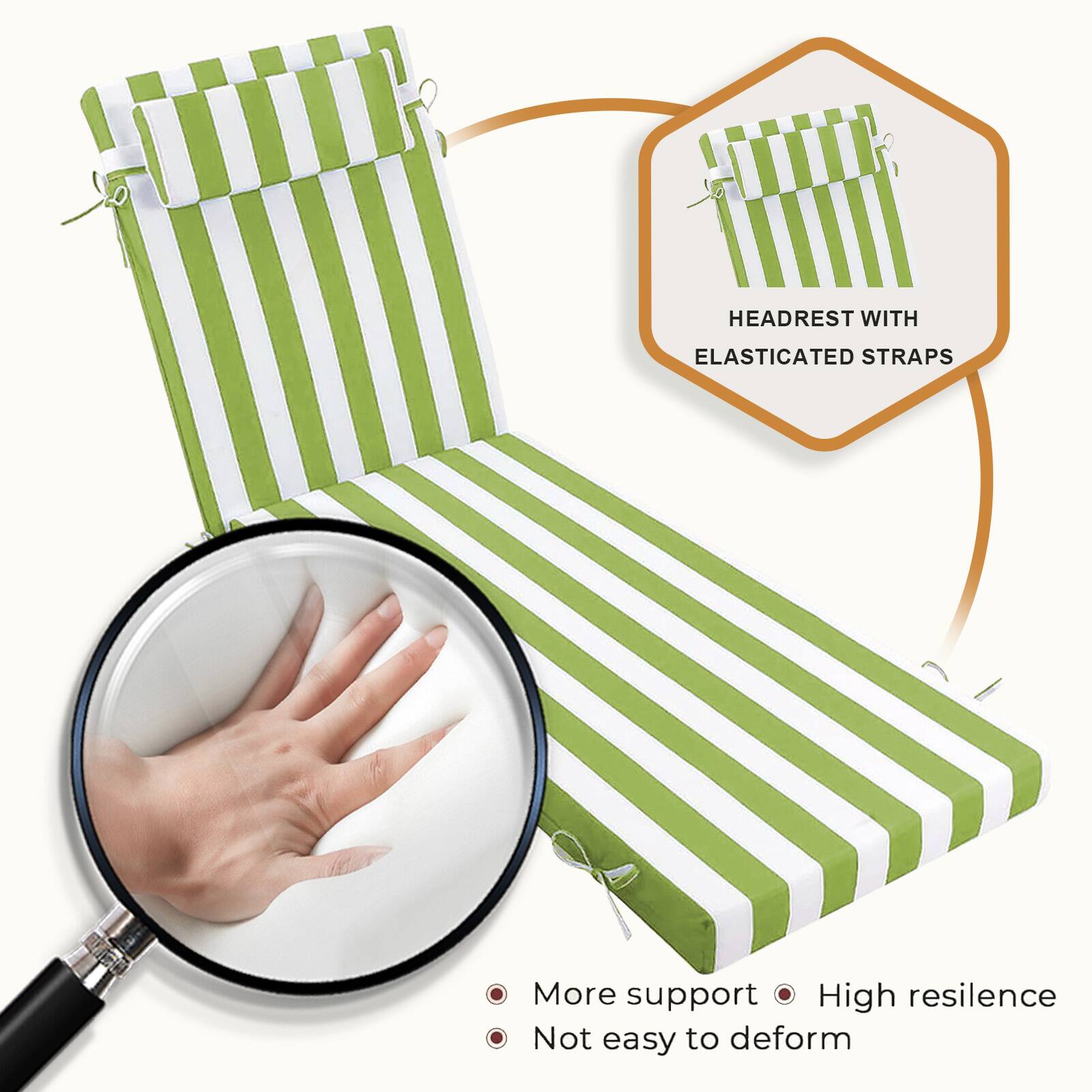 HEADREST WITH ELASTICATED STRAPS

- More support
- High resilience
- Not easy to deform