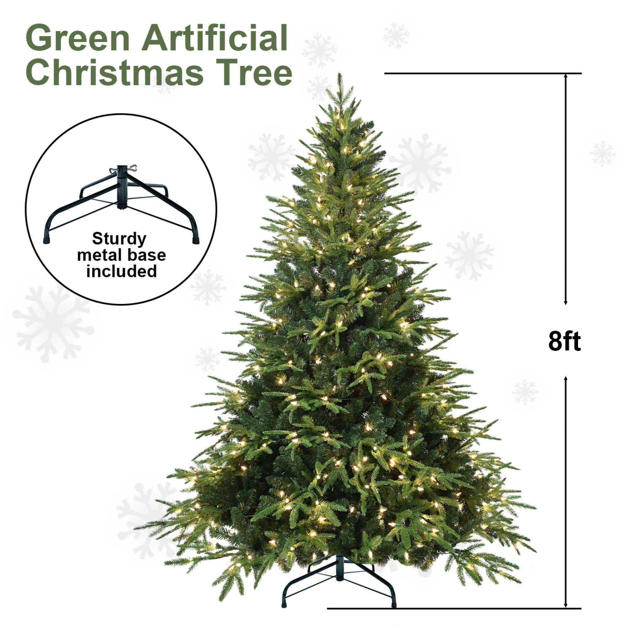 Green Artificial Christmas Tree

Sturdy metal base included

8ft