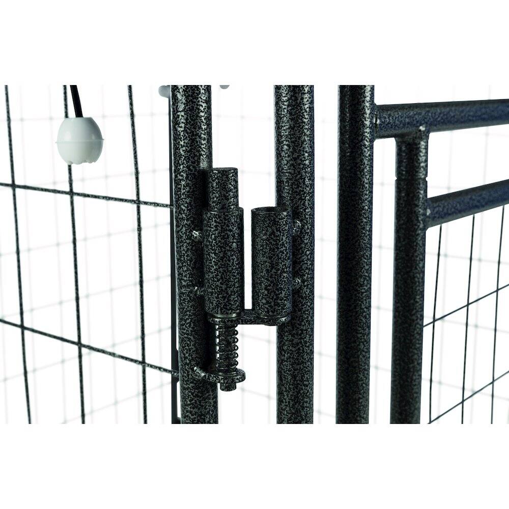 Alt View 2. TRIXIE - Deluxe Outdoor Dog Kennel - Black/Burgundy.