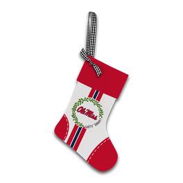 Magnolia Lane - Ole Miss Rebels Wood Stocking Ornament - Multicolor