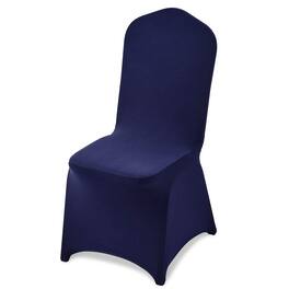 VEVOR - 50 Pcs Navy Chair Covers, Polyester Spandex Chair Cover, Stretch Slipcovers for Wedding Party Dining Banquet - Blue