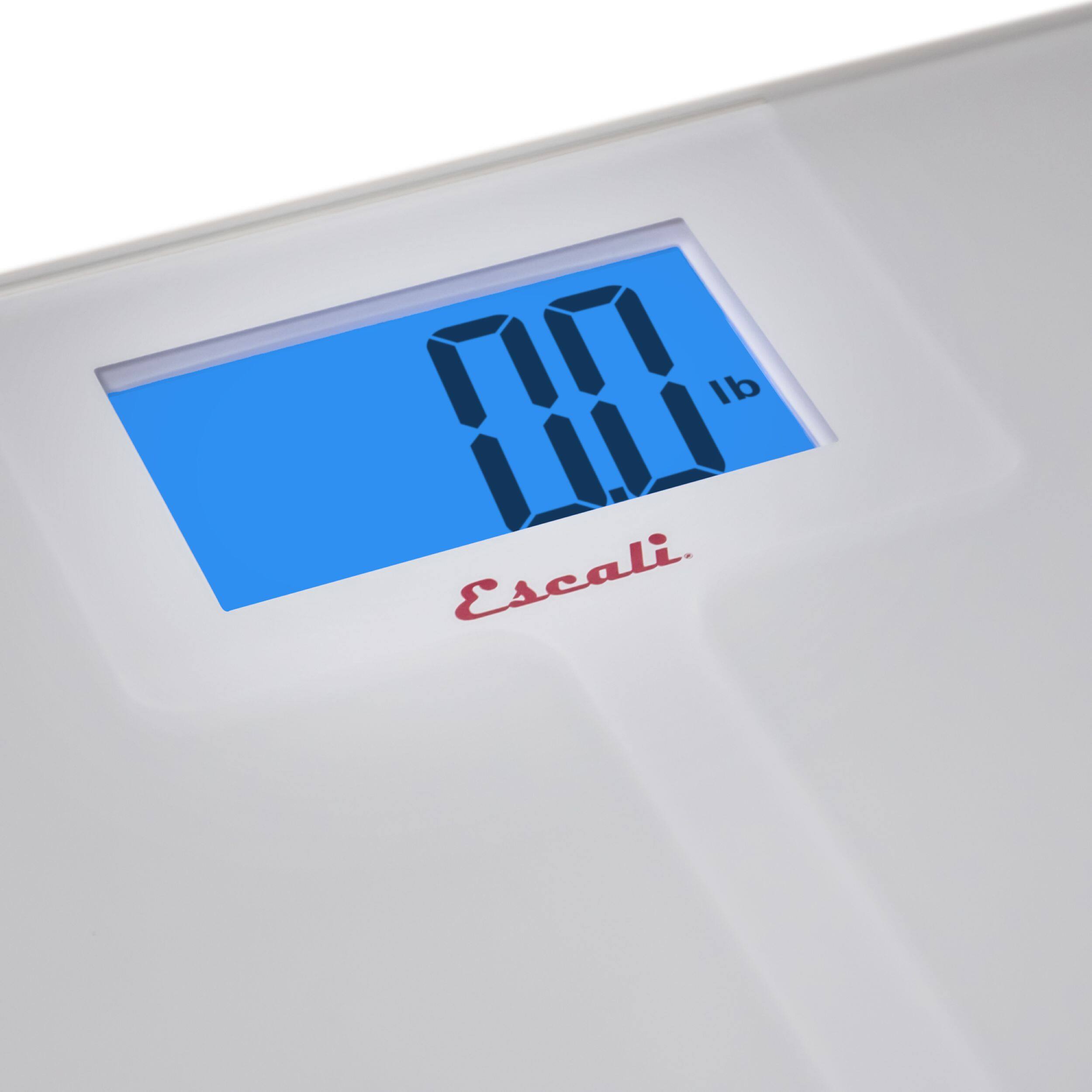 Back. Escali - High Capacity Anti-Slip Bathroom Scale - White.