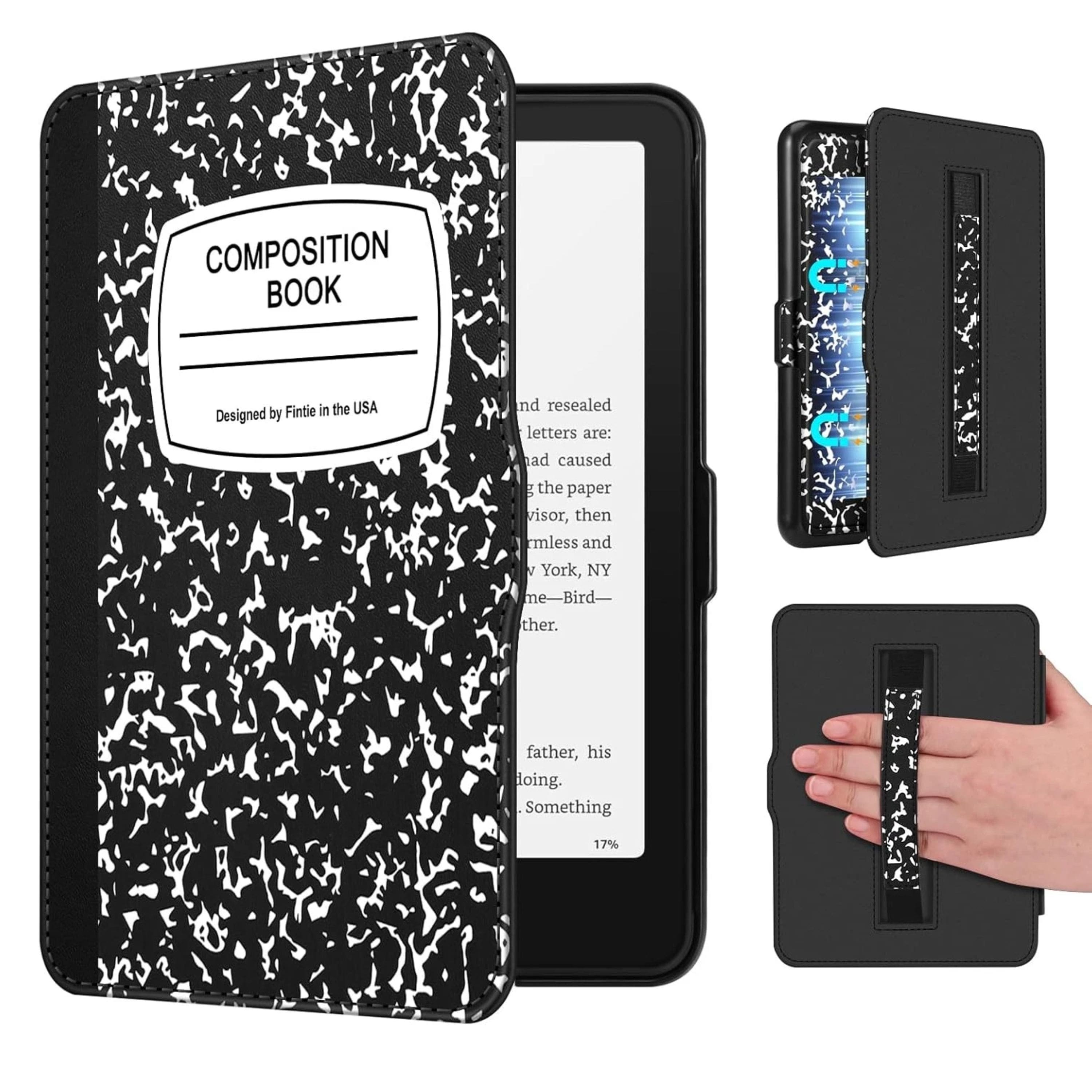 "Kitcheniva - Slim Shell Case With Hand Strap For 7"" Kindle Paperwhite (12th Gen 2024) Composition Book - Black White" price history on PriceWatchPro
