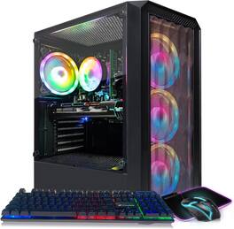 STGAubron - Gaming PC, AMD Radeon RX 5700 8G Graphics, Intel Core i5-9400F up to 4.1GHz, 16G DDR4 RAM, 1T SSD, WIN11H - Black