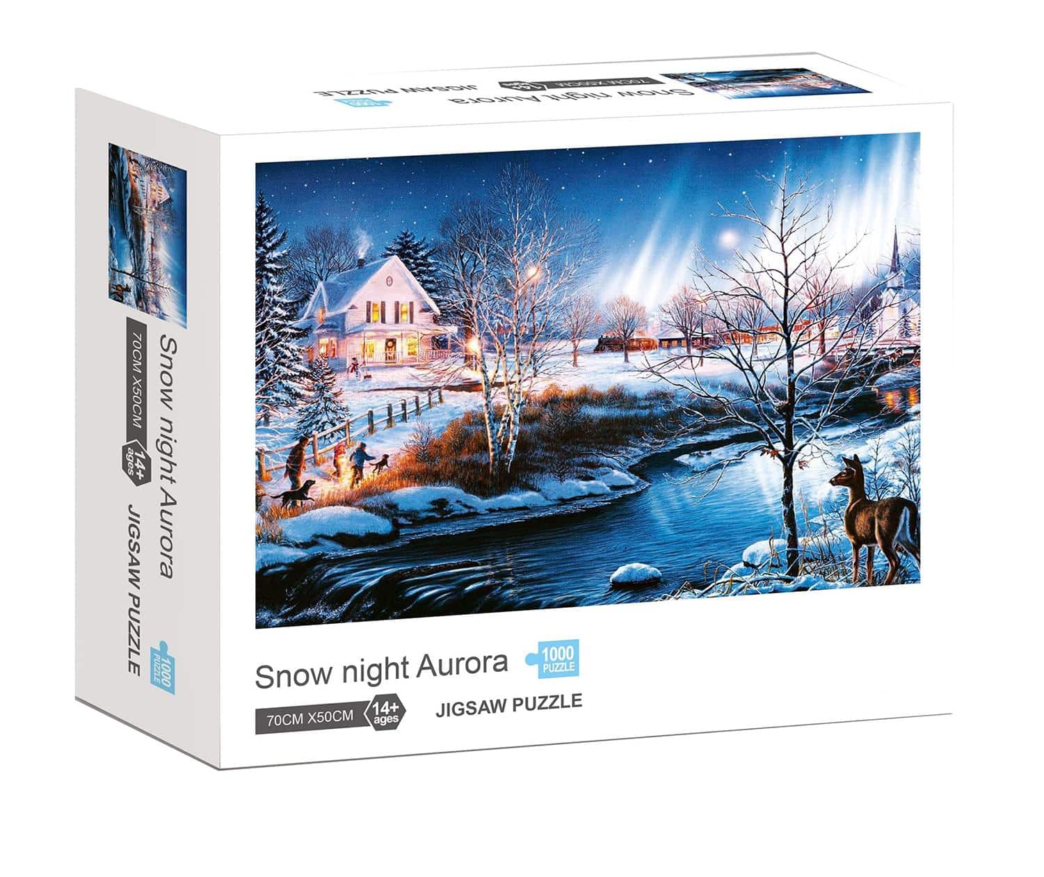 Toynk - Snow Night Aurora 1000 Piece Jigsaw Puzzle - Multi-Color