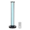 VEVOR - UV Light, 55W Ultraviolet Lamp with Ozone Purifier, UVC Lamp with 30/60/120 Minutes 3-Gear Timer and Remote Control - Black