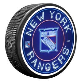 Mustang Drinkware - New York Rangers Neon Replicated Puck - Multicolor